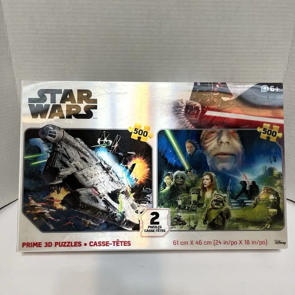 Star Wars Prime 3D Puzzle 2 Pack 500 Pieces Each Disney 1000 Pieces Total